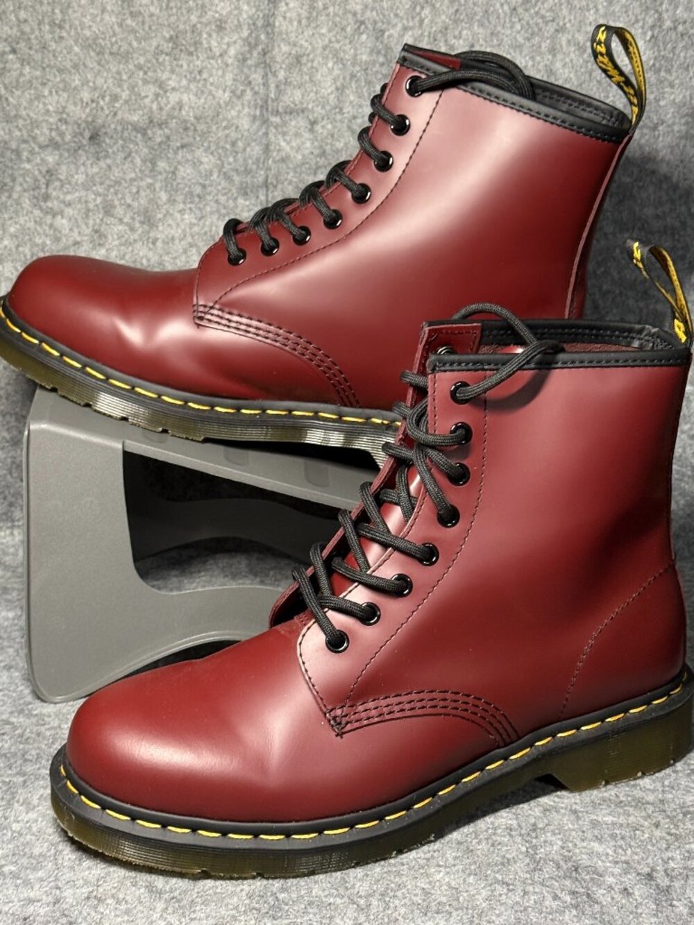 Dr. Martens 1460 Red Oxblood Boots - Men's Size 9 - AirWair - "8-Eye"
